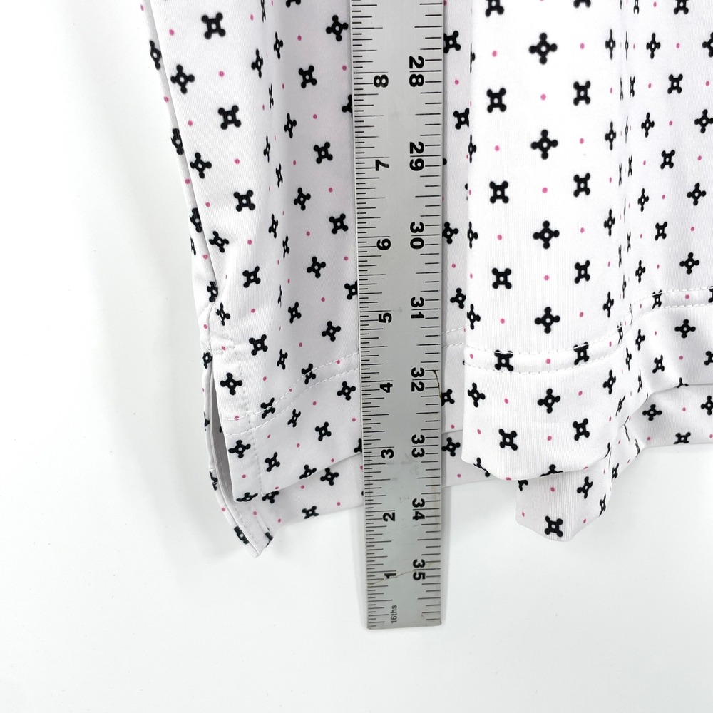 FootJoy Mens XL White Geometric Print Short Sleeve Golf‎ Polo Shirt 88112S-L SA2 - Picture 5 of 9